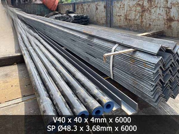 Thép V 80 x 80 x 6 x 12m